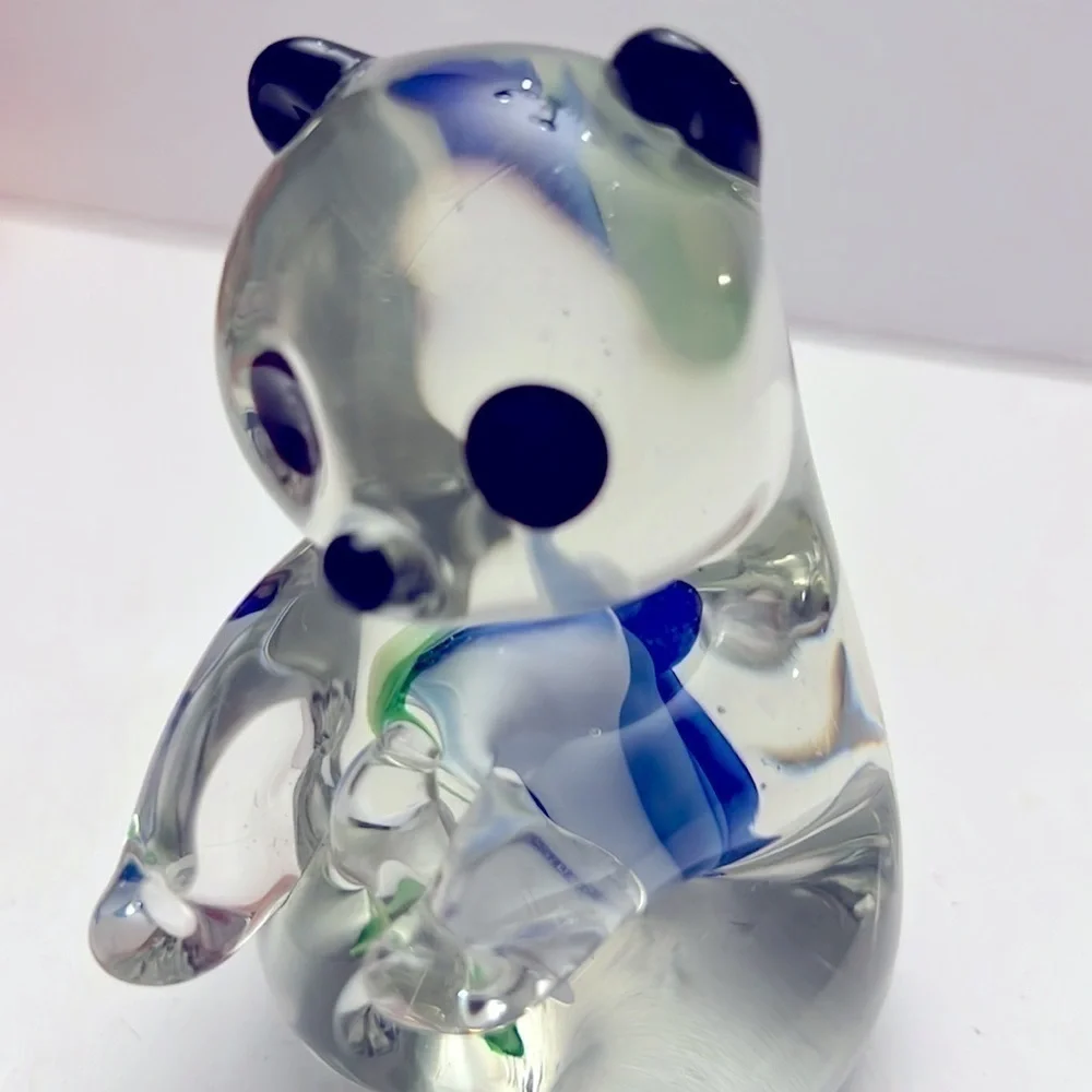 Panda Bear Art Glass Paperweight - Picture 6 of 8